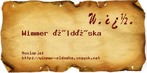 Wimmer Áldáska névjegykártya